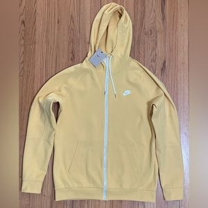 New Men's Nike Sportswear Men's Modern Full-Zip Hoodie-Yellow DJ0332-761,Large.